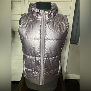 Society Women's Shiny Silver Vest